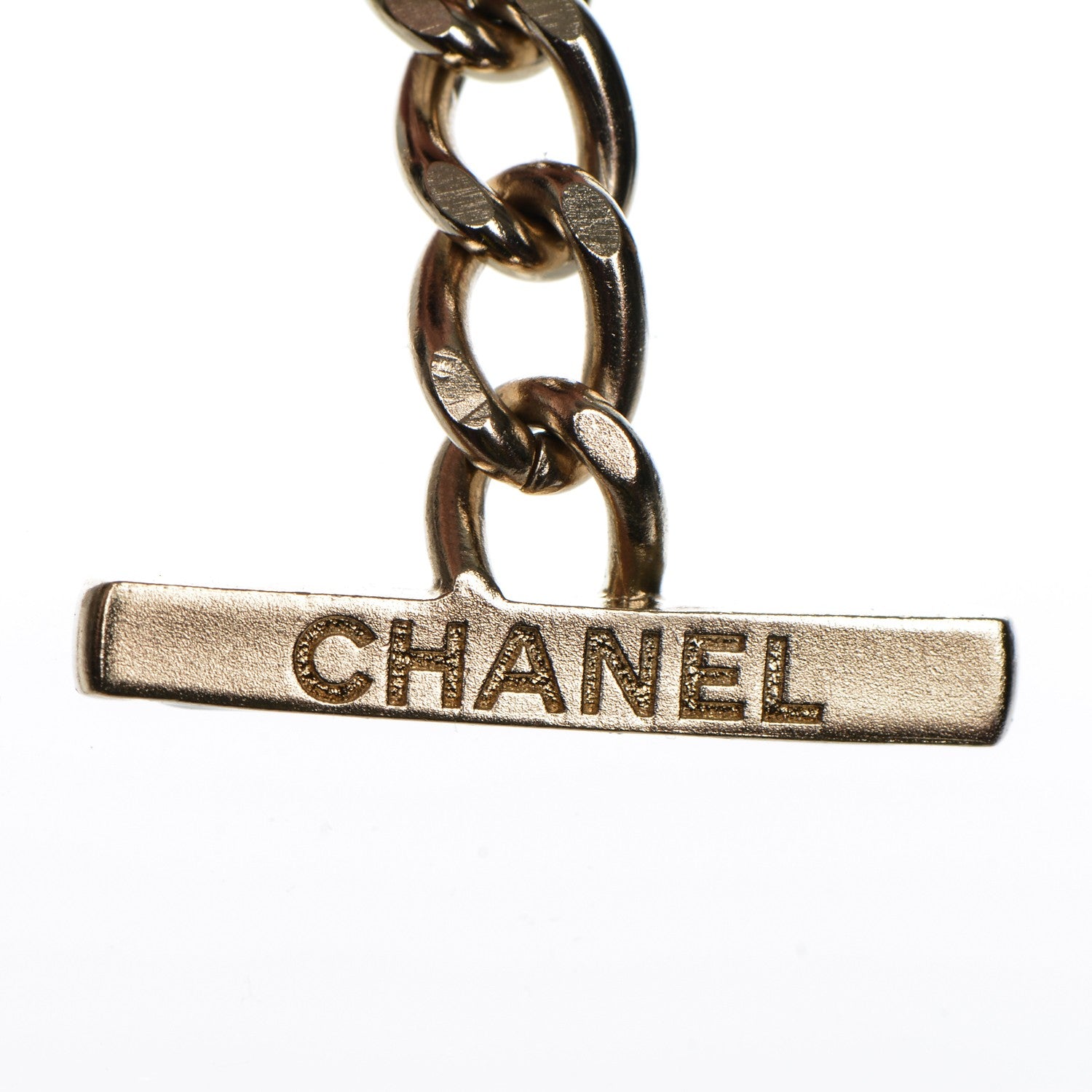 Chanel Enamel Crystal Pearl Necklace Light Gold 7 of 7