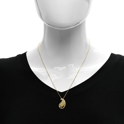 Tiffany 18K Yellow Gold Diamond Paloma Picasso Villa Palm Pendant Necklace 2 of 5
