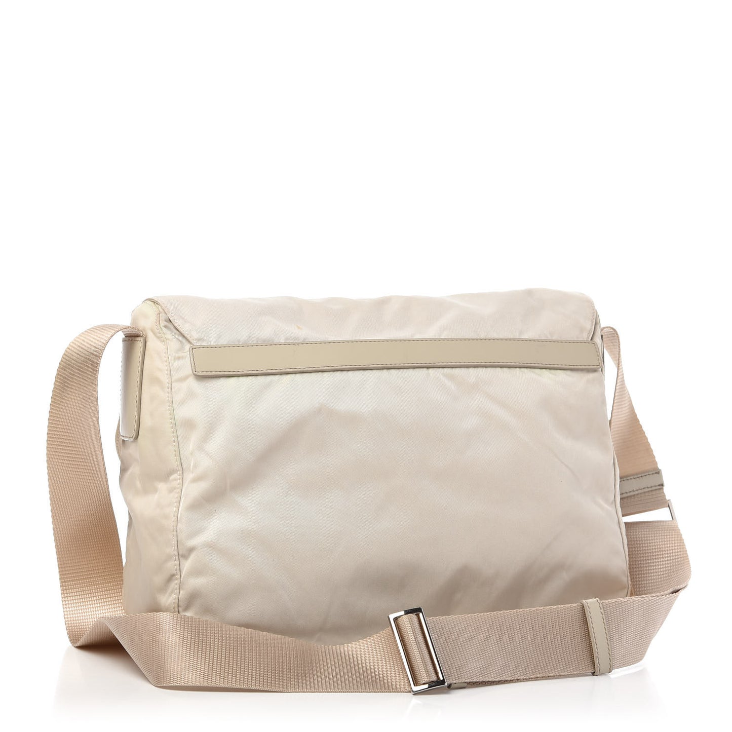 Tessuto Nylon Vela Double Buckle Messenger Bag Sabbia