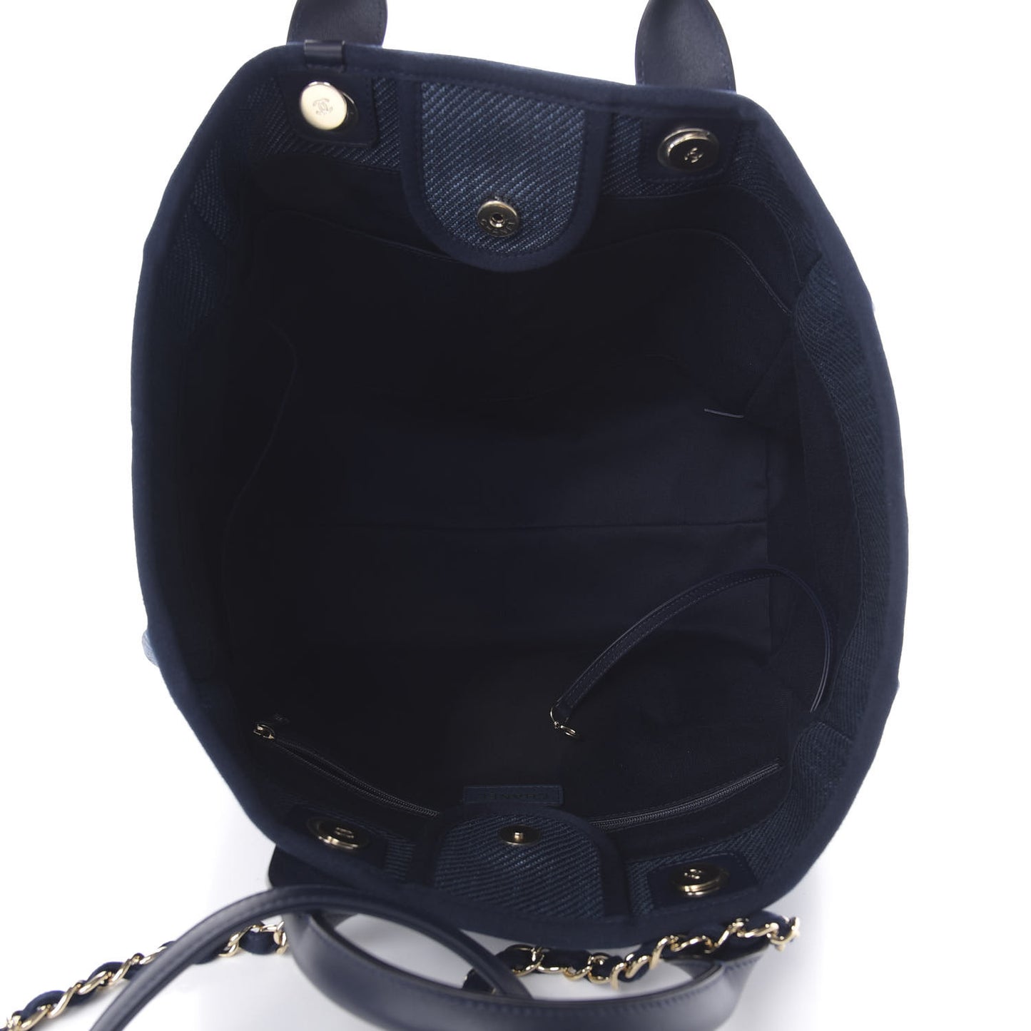 Denim Medium Deauville Tote Dark Blue