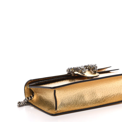 Gucci Metallic Calfskin Super Mini Dionysus Shoulder Bag Gold 7 of 9