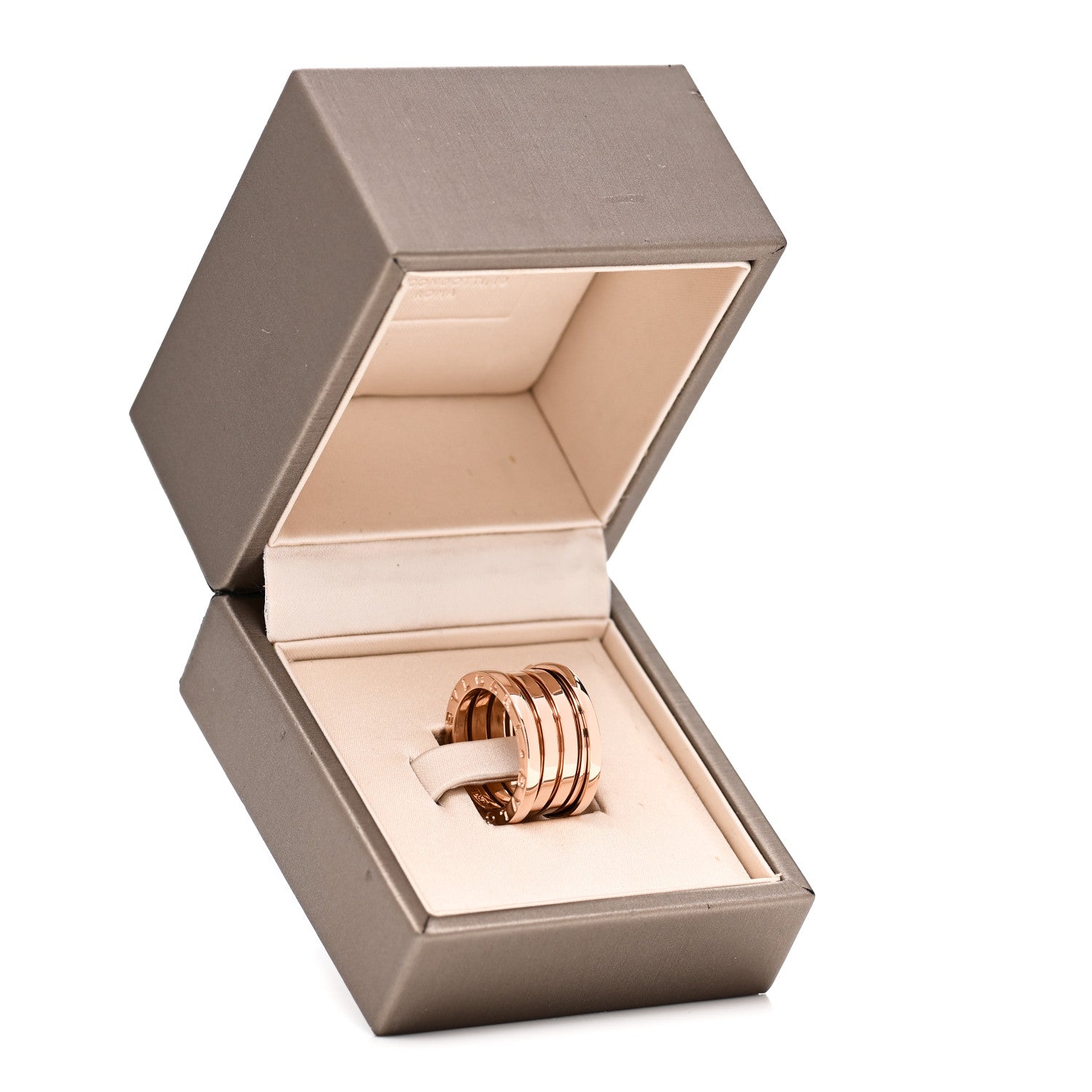 Bulgari 18K Rose Gold B.Zero1 Four-Band Ring 49 4.75 8 of 8
