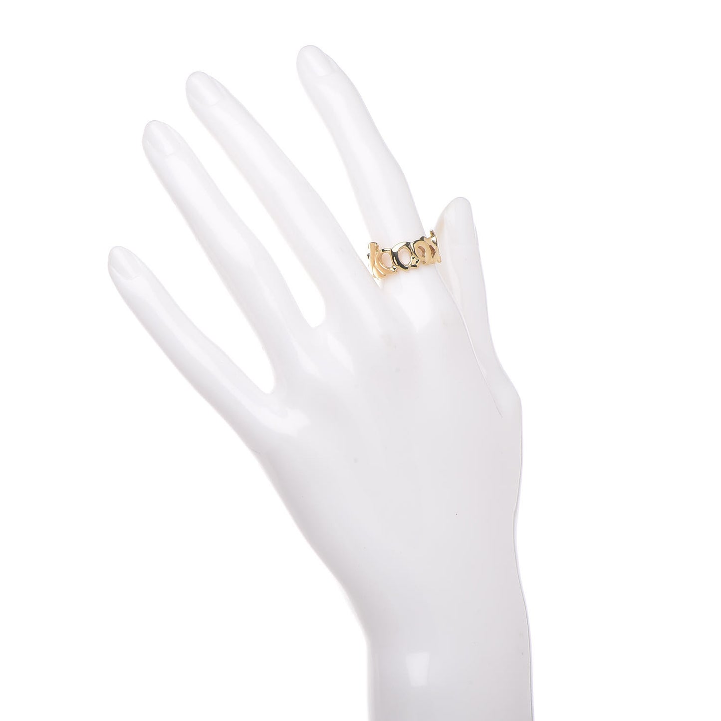 18K Yellow Gold Paloma Picasso Graffiti Love and Kisses Ring 51 5.75