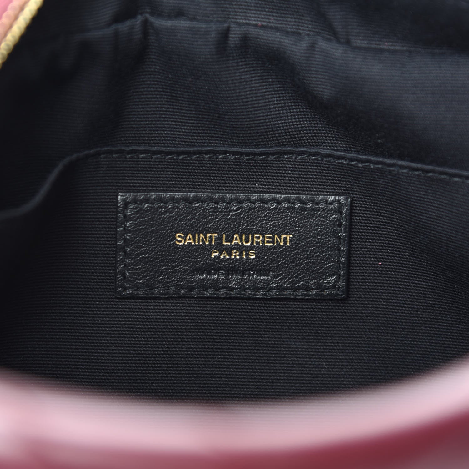 Saint Laurent Calfskin Matelasse Monogram Lou Camera Bag Dark Rouge 8 of 10