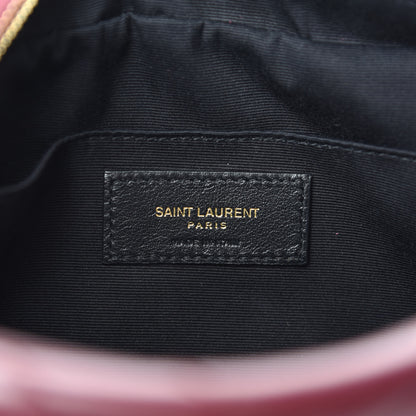 Saint Laurent Calfskin Matelasse Monogram Lou Camera Bag Dark Rouge 8 of 10
