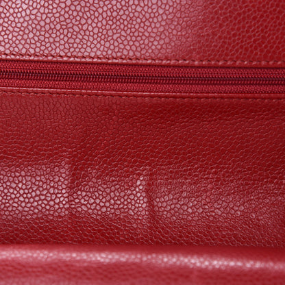 Chanel Caviar Quilted Medium Double Flap Red 8 of 13