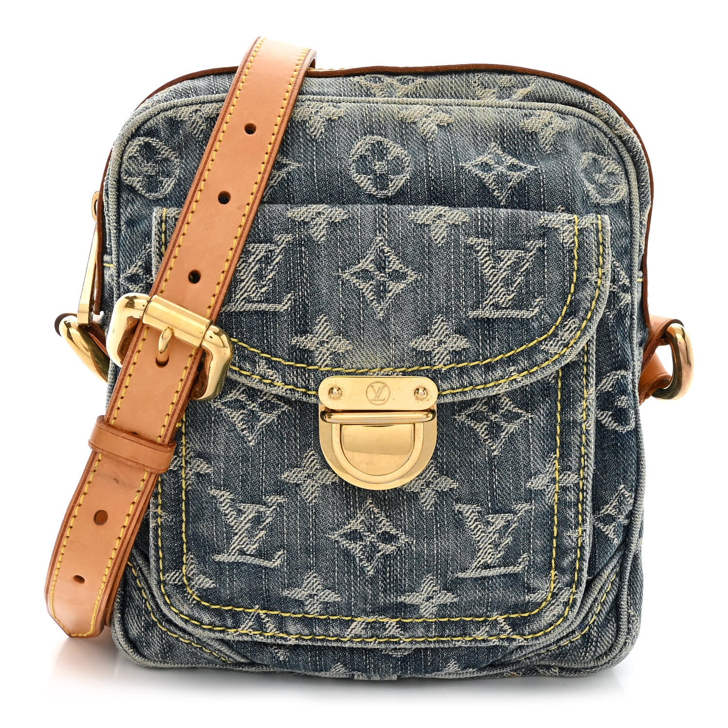Louis Vuitton Denim Camera Bag Blue 1 of 13