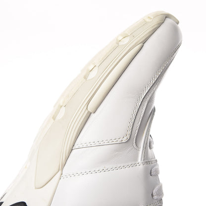 Chanel Calfskin Laminated Womens CC Sneakers 38 White Black 17 of 18