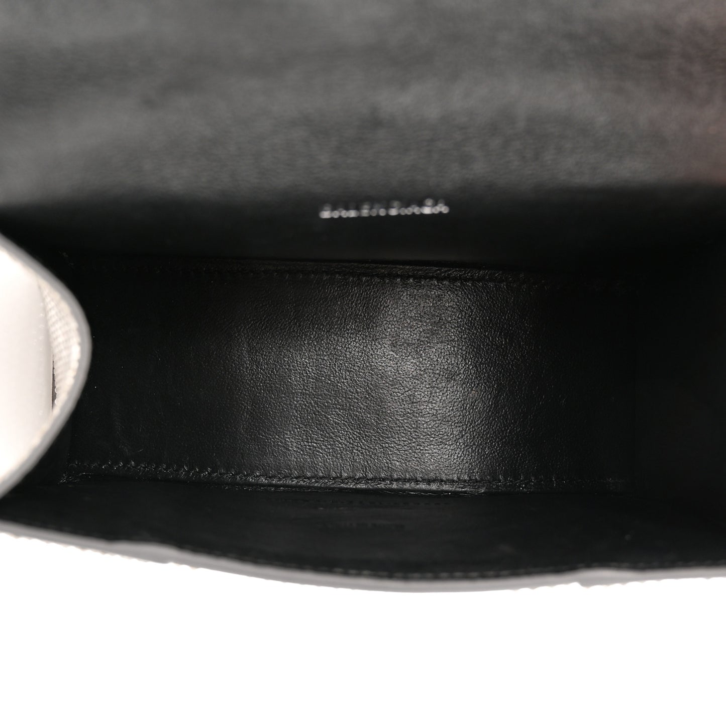 Strass Suede Hourglass Top Handle Bag XS Smoke Grey Crystal
