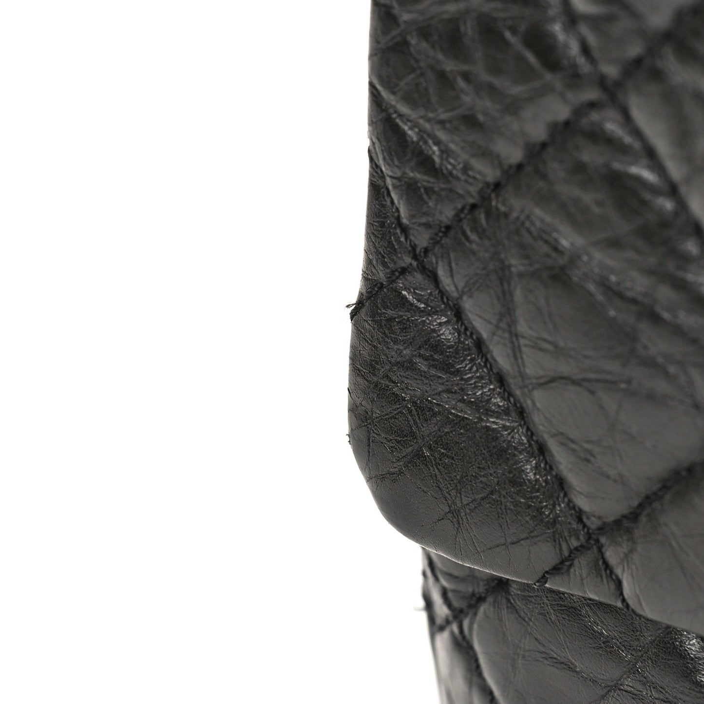 Aged Calfskin Quilted 2.55 Reissue 227 Flap Black
