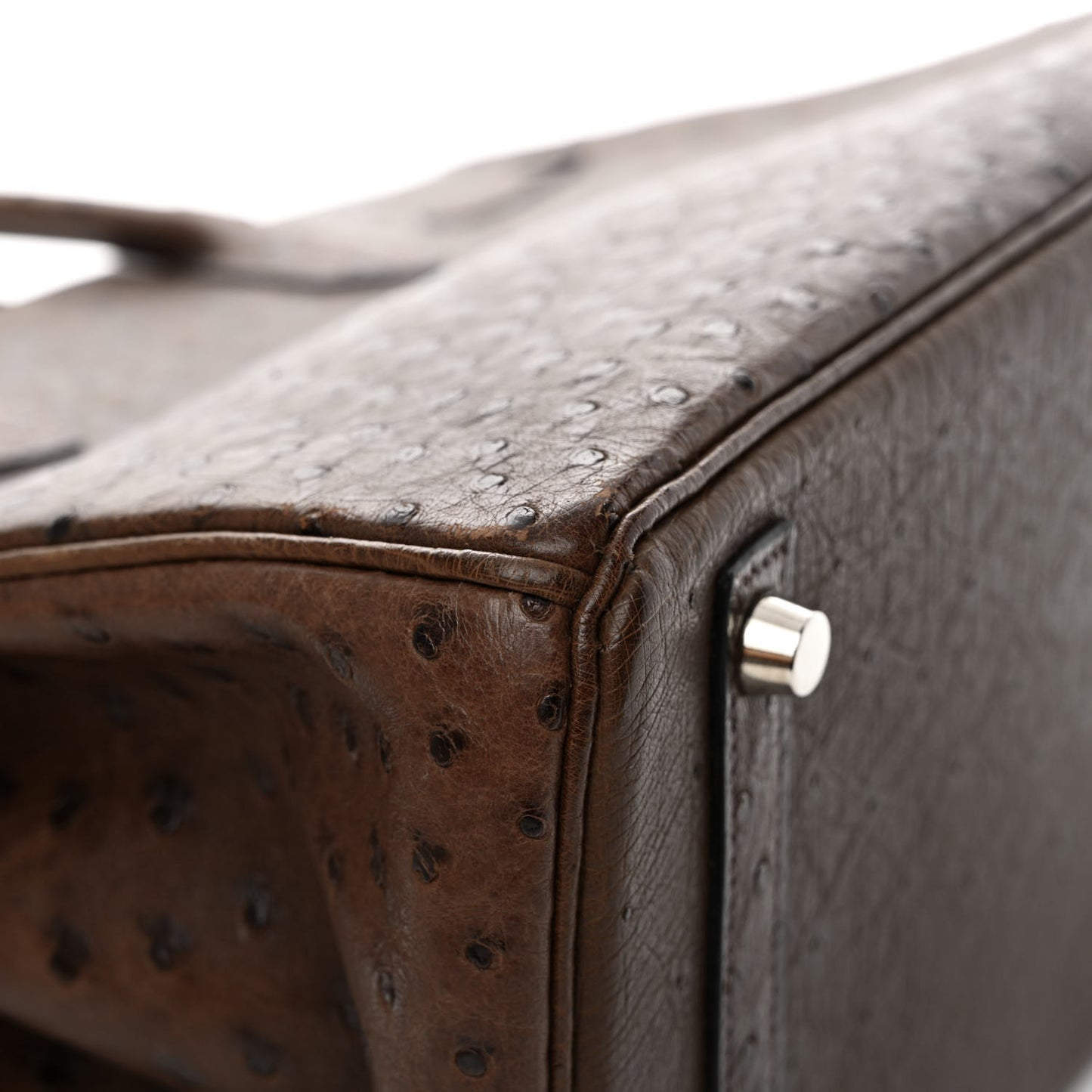 Ostrich Birkin 30 Chocolate