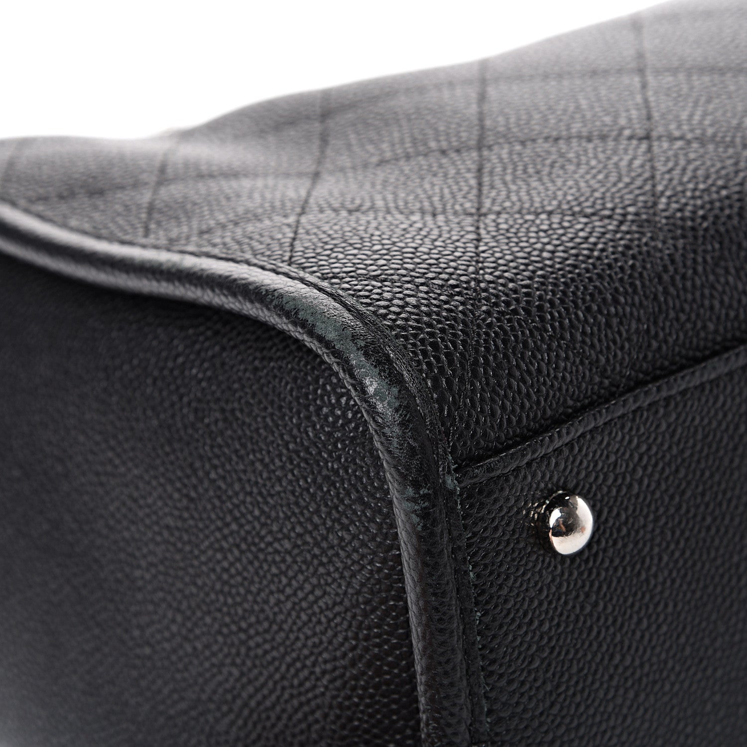 Chanel Caviar Stitched Shopping Tote Black 13 of 14