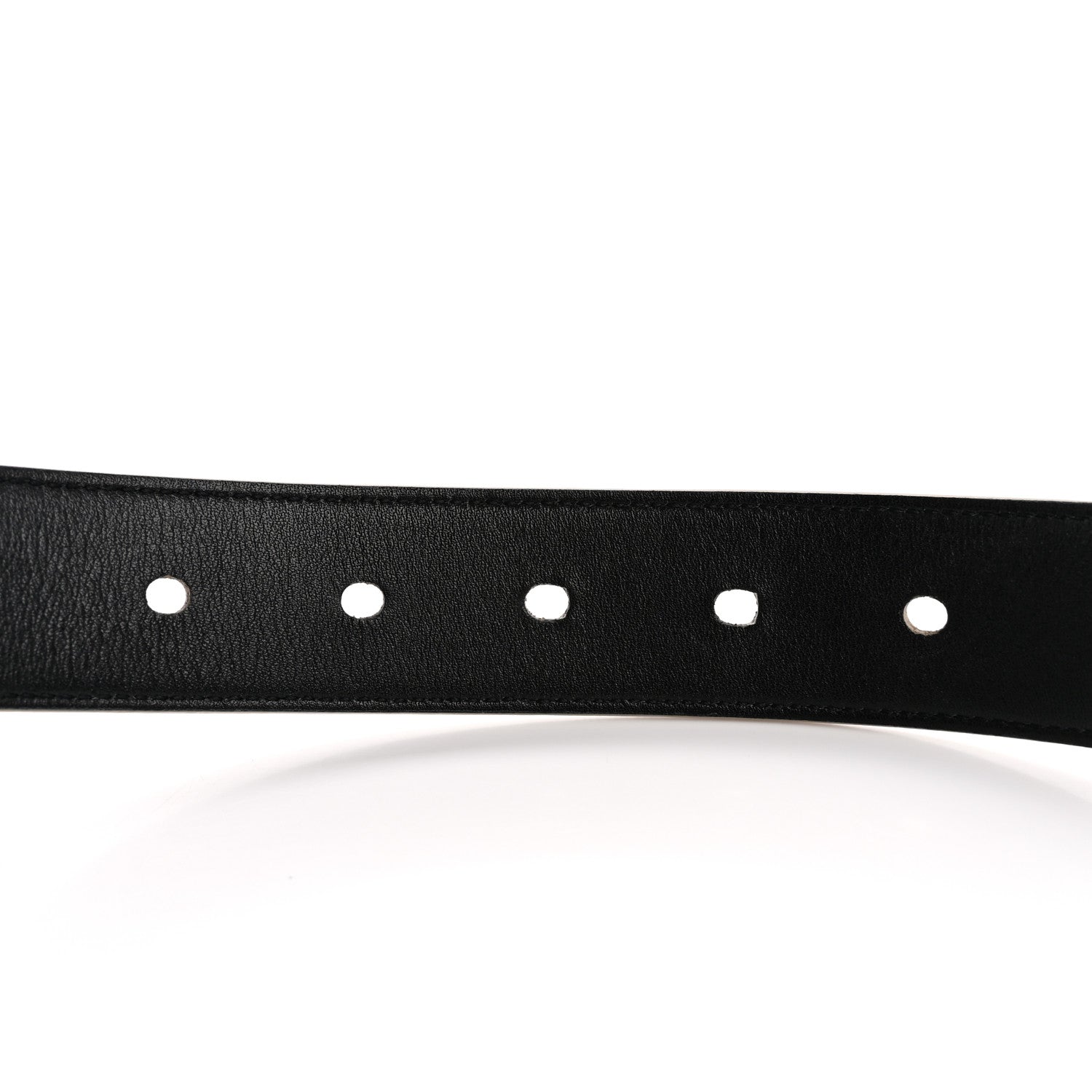 Saint Laurent Smooth Calfskin Monogram Square Buckle Belt 80 32 Dark Beige 4 of 6