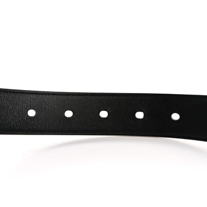 Saint Laurent Smooth Calfskin Monogram Square Buckle Belt 80 32 Dark Beige 4 of 6