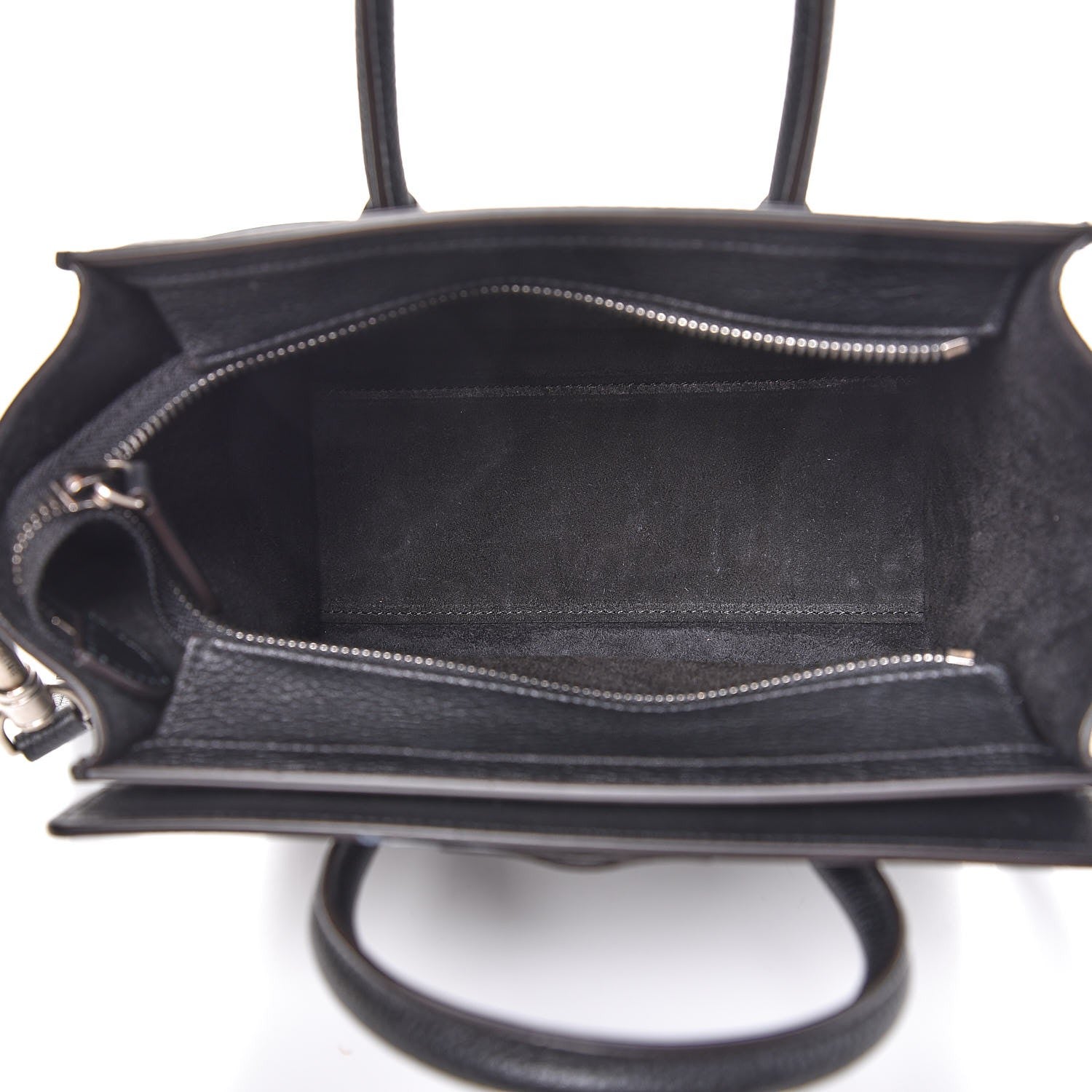 Celine Drummed Calfskin Nano Luggage Black 5 of 8