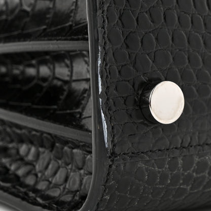 Saint Laurent Calfskin Crocodile Embossed Nano Sac De Jour Black 15 of 15