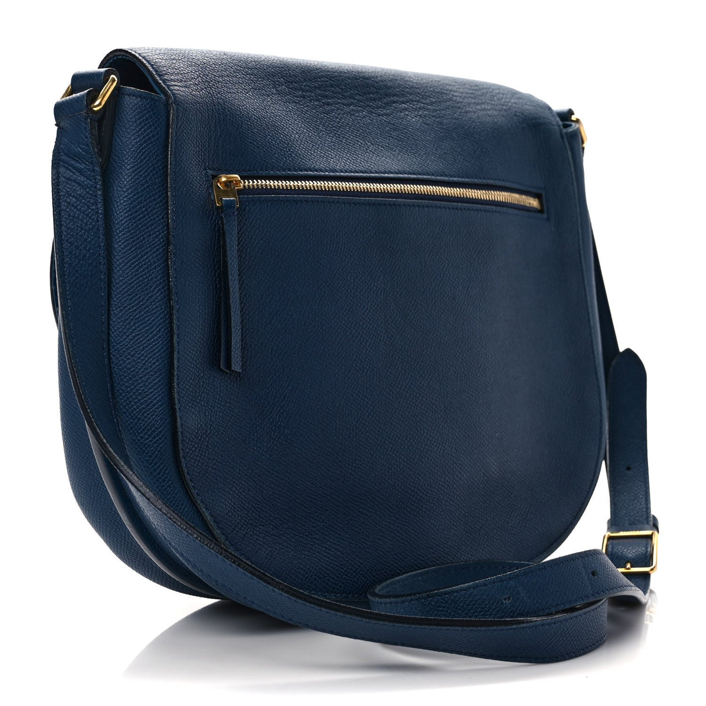 Grained Calfskin Medium Trotteur Navy