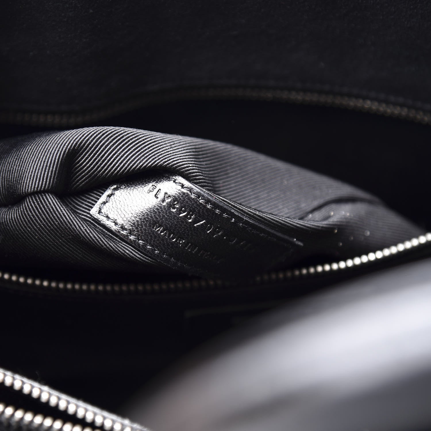 Saint Laurent Suede Crocodile Embossed Small Sac De Jour Black 9 of 15