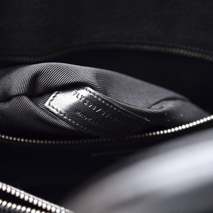 Saint Laurent Suede Crocodile Embossed Small Sac De Jour Black 9 of 15