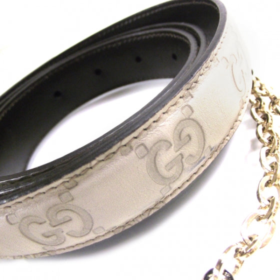Guccissima Chain Belt Ivory 38