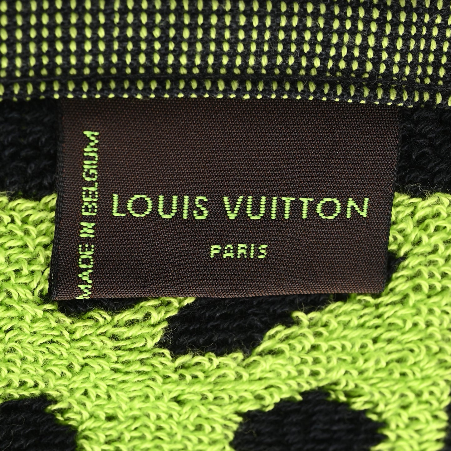 Cotton Monogram Graffiti Beach Towel Green