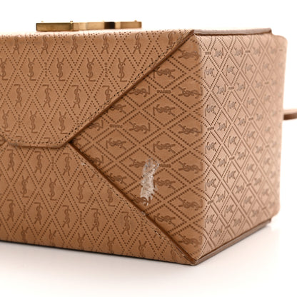 Saint Laurent Calfskin Monogram Take Away Box Dusty Vintage Brown Gold 9 of 15