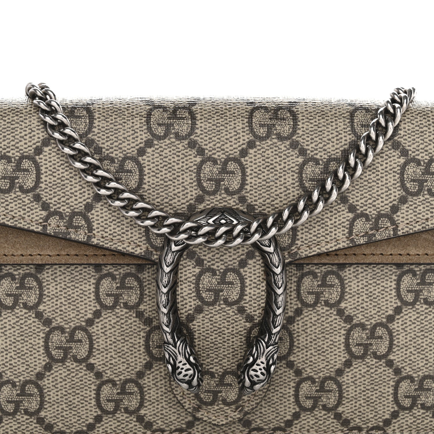 Gucci GG Supreme Monogram Super Mini Dionysus Shoulder Bag Taupe 8 of 10