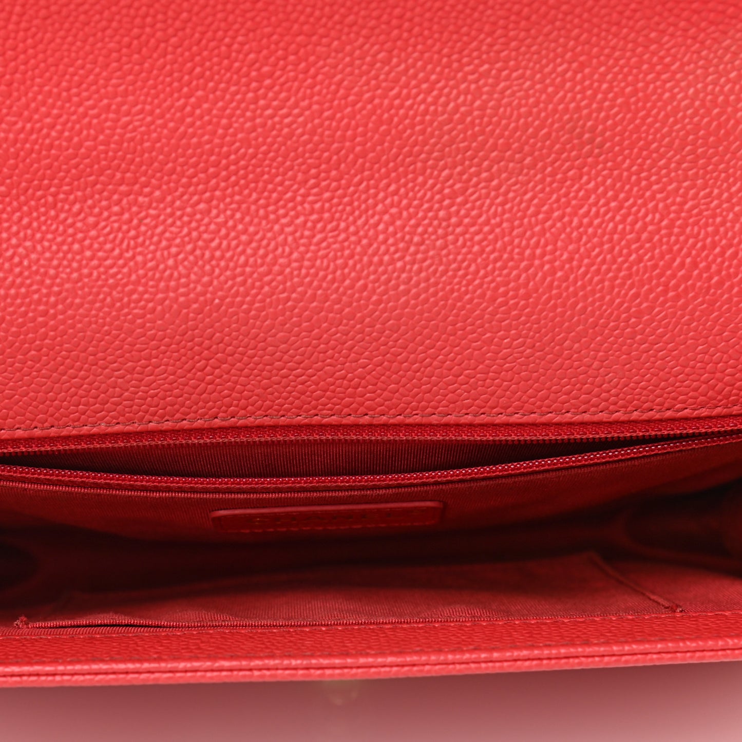 Caviar Quilted New Medium Boy Flap Dark Red