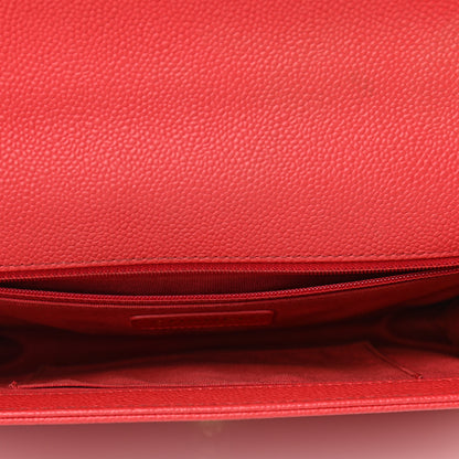 Chanel Caviar Quilted New Medium Boy Flap Dark Red 4 of 10