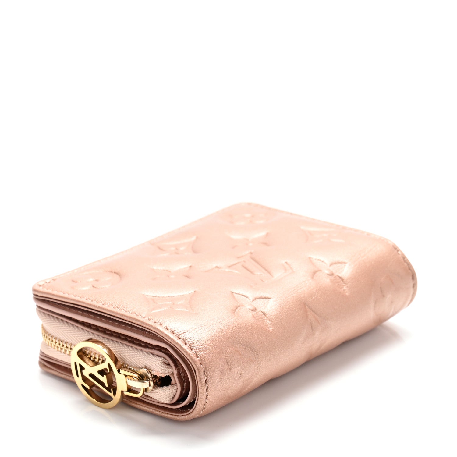 Louis Vuitton Metallic Lambskin Embossed Monogram Lou Coussin Wallet  Rose Gold 4 of 10