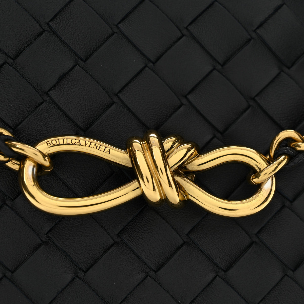 Nappa Intrecciato Small Andiamo With Chain Shoulder Bag Nocturnal