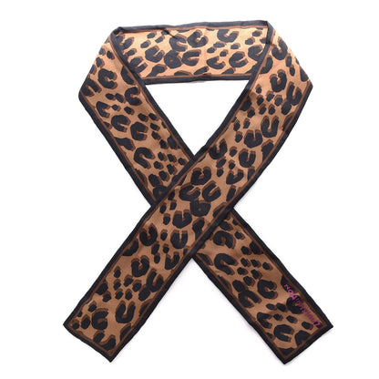 Louis Vuitton Silk Leopard Bandeau Scarf Marron 1 of 4