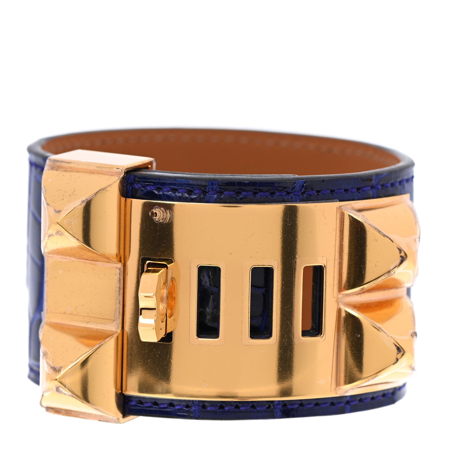 Shiny Alligator Collier De Chien CDC Bracelet S Bleu Electrique