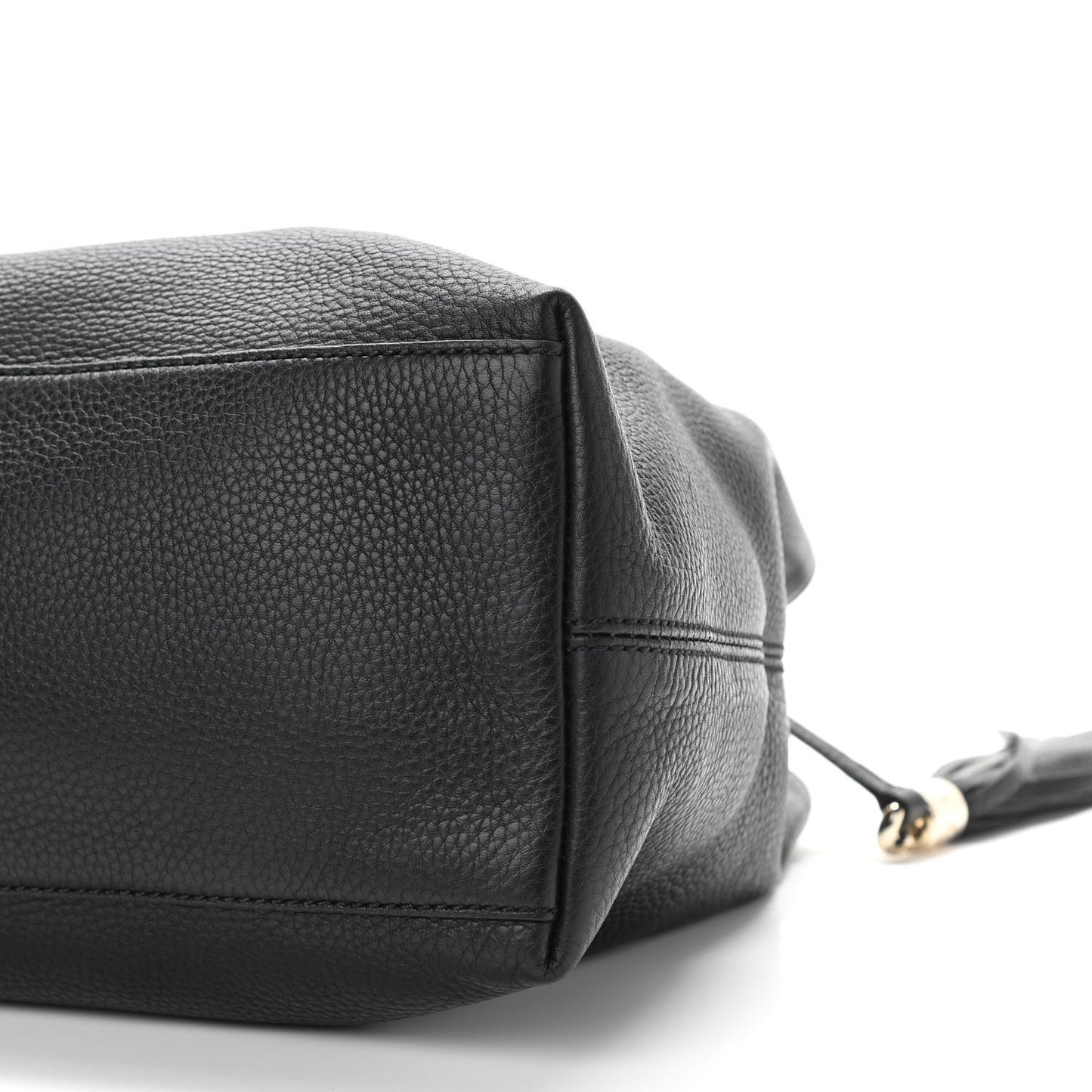 Pebbled Calfskin Medium Soho Chain Shoulder Bag Black