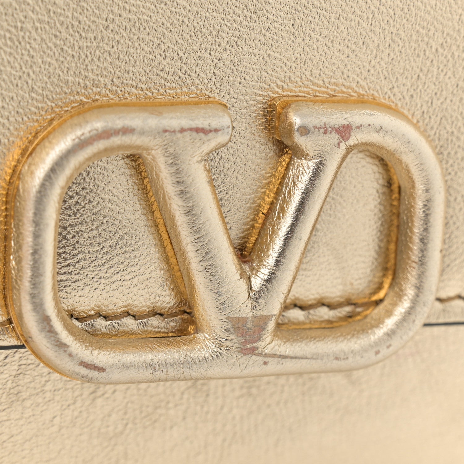 Valentino Garavani Metallic Calfskin Micro VSling Shoulder Bag Sahara 11 of 12