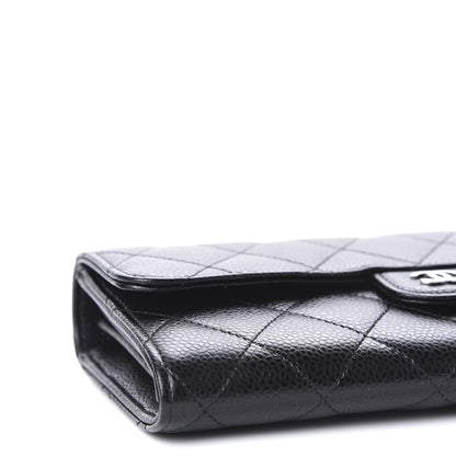 Chanel Caviar Quilted Large Flap Wallet Black 6 of 12