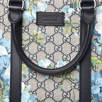 Gucci GG Supreme Monogram Blooms Vertical Tote Blue 14 of 16