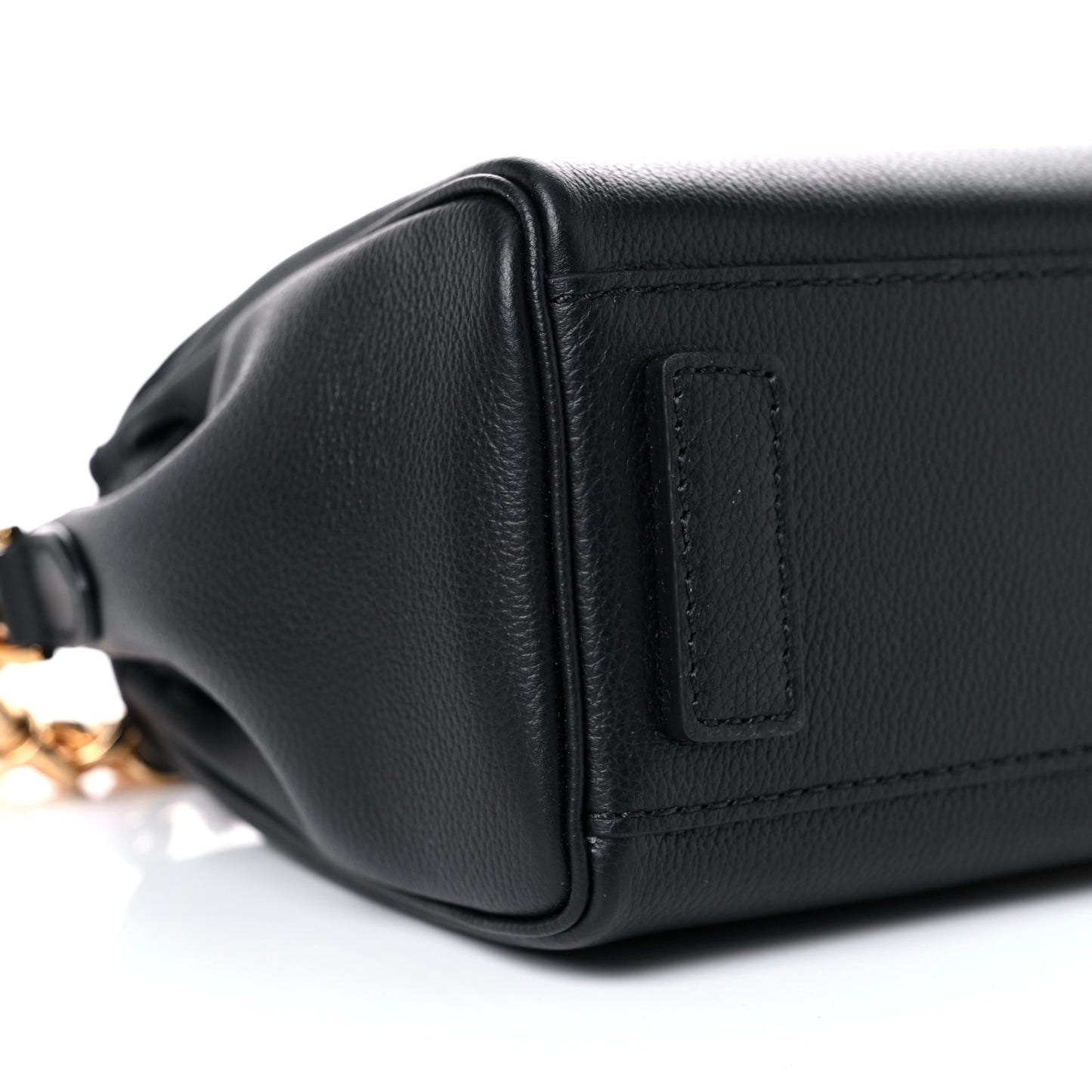 Grained Calfskin Small La Medusa Top Handle Bag Black
