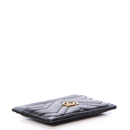 Gucci Calfskin Matelasse GG Marmont Card Holder Black 3 of 7