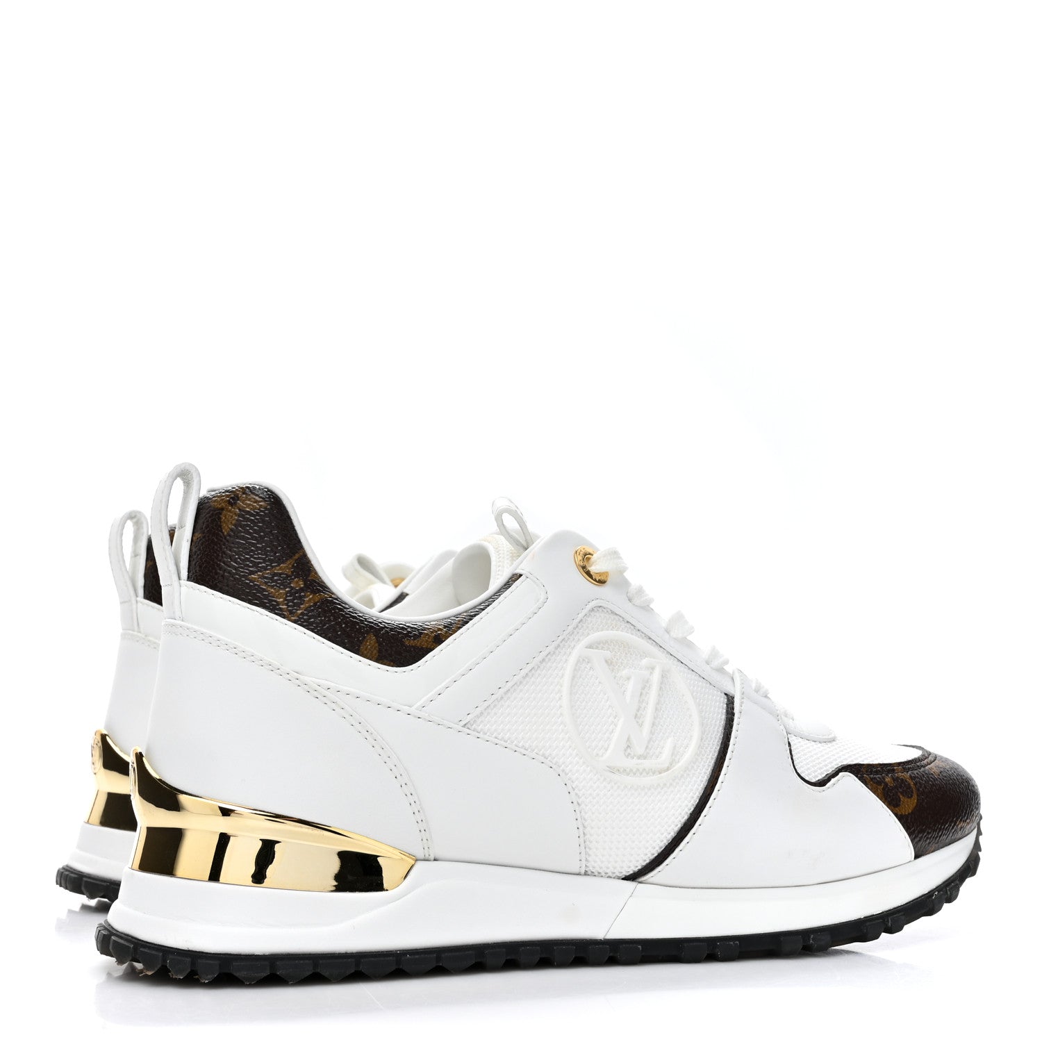 Louis Vuitton Calfskin Monogram Run Away Sneakers 37 White 5 of 12