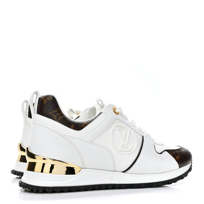 Louis Vuitton Calfskin Monogram Run Away Sneakers 37 White 5 of 12