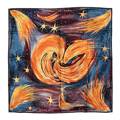 Hermes Silk Feux Du Ciel Scarf 90 1 of 5