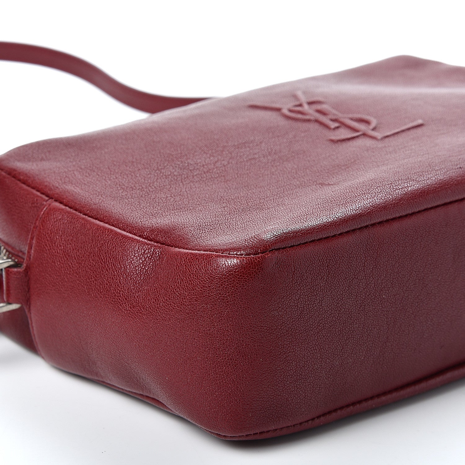 Saint Laurent Lambskin Monogram Small Lou Camera Bag Lipstick Red 8 of 9