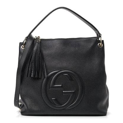 Gucci Pebbled Calfskin Large Soho Hobo Black 1 of 11