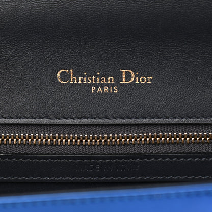 Christian Dior Metallic Patent Micro-Cannage Medium Diorama Flap Bag Blue 5 of 8