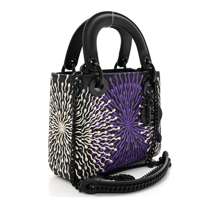 Christian Dior X BHARTI KHER Calfskin Painted Mini Lady Dior Black 2 of 9