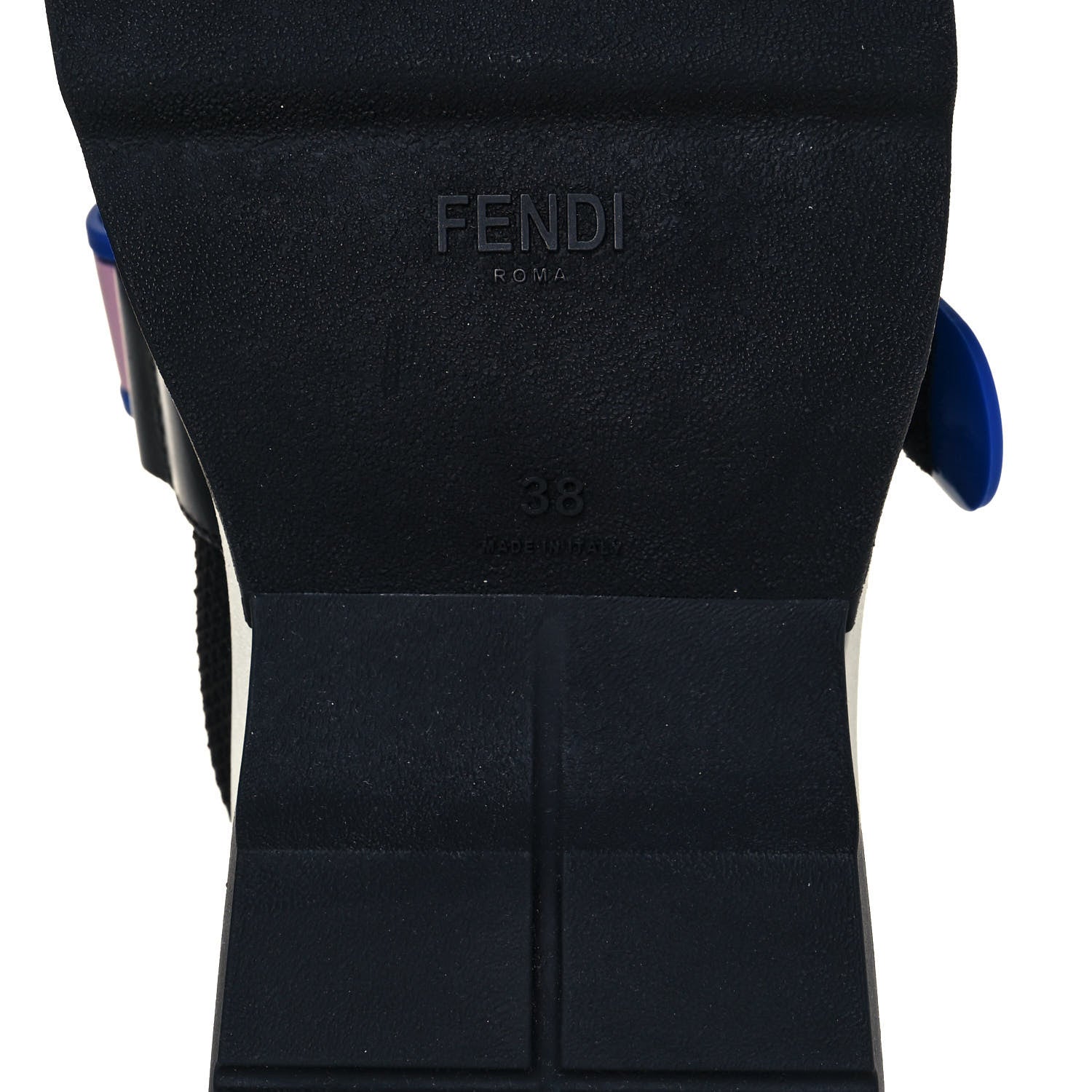 Fendi Stretch Yarn Stiff Band Rockoko Sneakers 38 Black 6 of 8