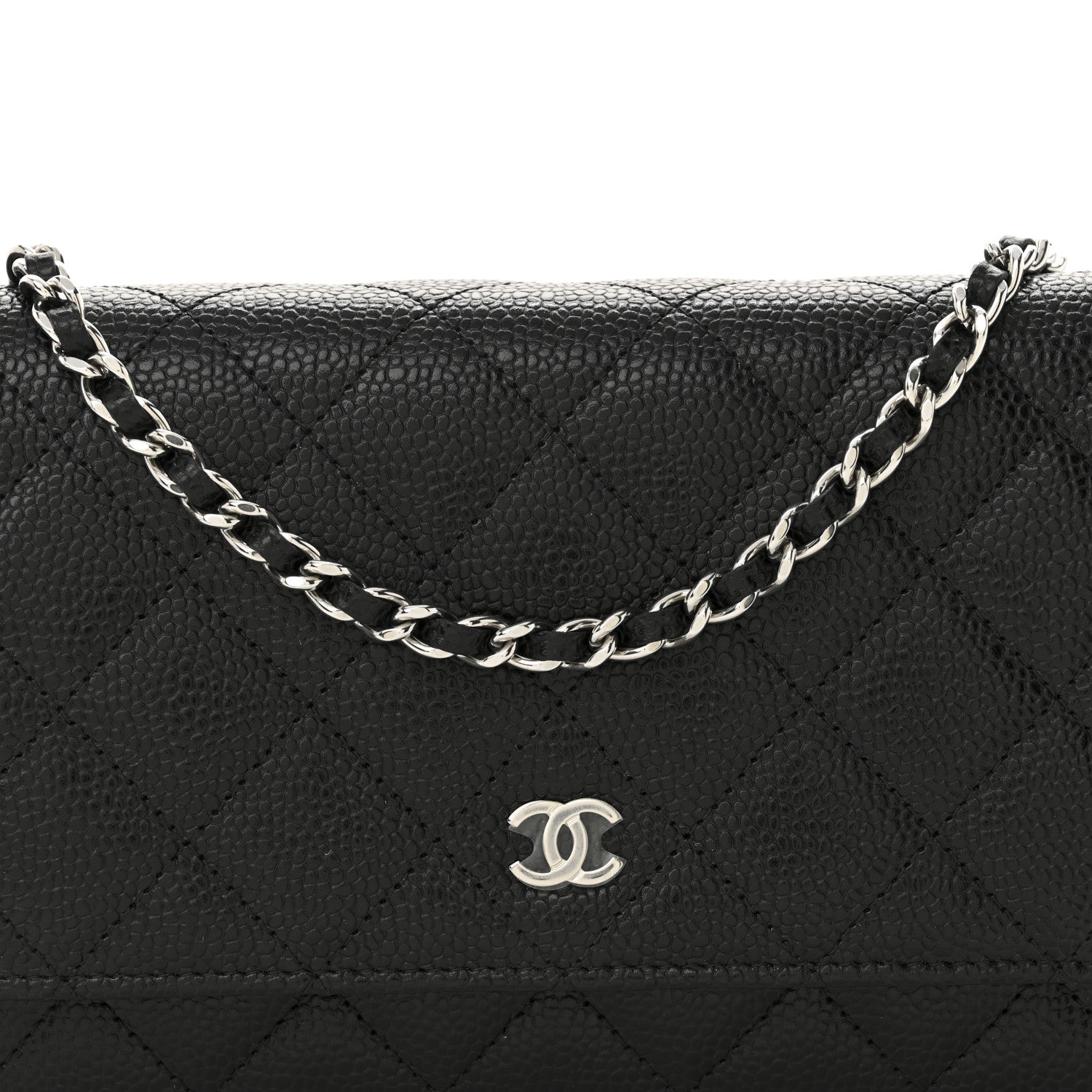 Chanel Caviar Quilted Wallet on Chain WOC Black 9 of 12