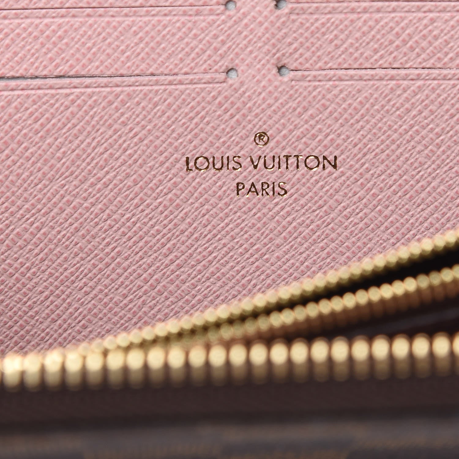 Louis Vuitton Damier Ebene Clemence Wallet Rose Ballerine 5 of 9