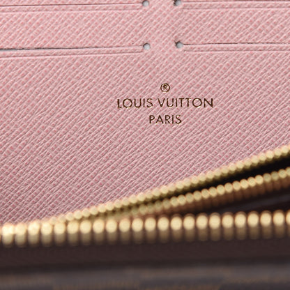 Louis Vuitton Damier Ebene Clemence Wallet Rose Ballerine 5 of 9
